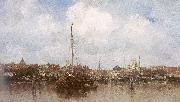 Maris, Jacob Dutch Town on the Edge of the Sea Germany oil painting artist